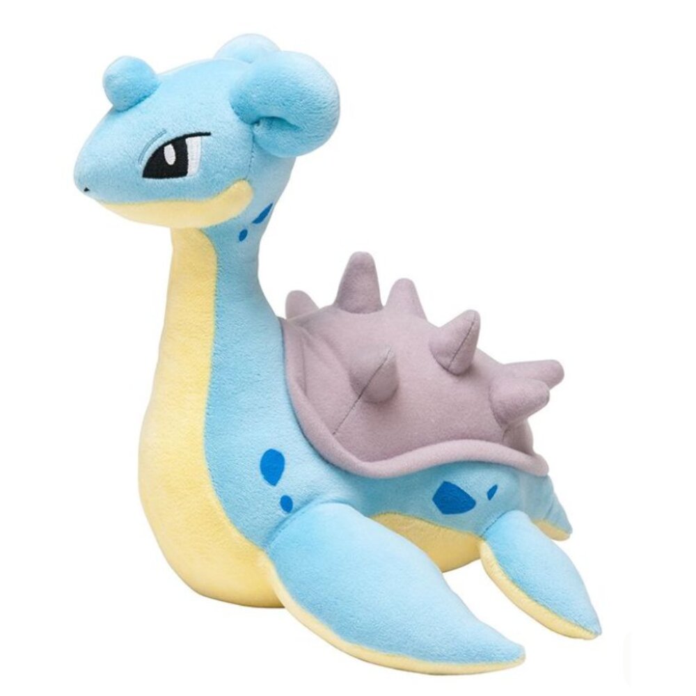 NWT Pokemon Center 2016 Original Poke Plush 12" Lapras Blue Minky Stuffed Toy